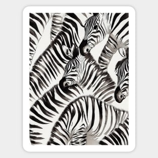 Zebra Watercolor Pattern Painting Design Sticker